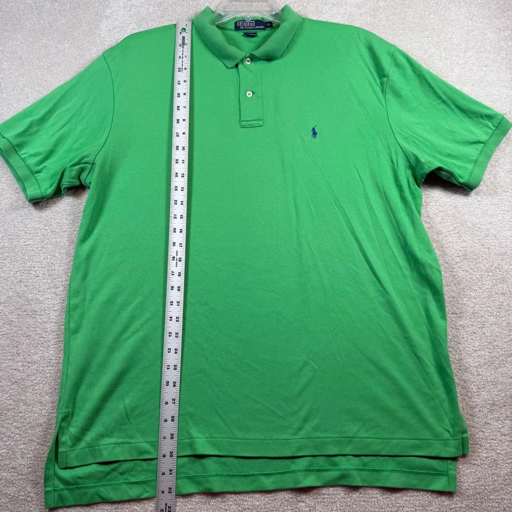 Polo Ralph Lauren‎ Polo Shirt Men XL Green Short Sleeve Cotton Pony Logo Classic